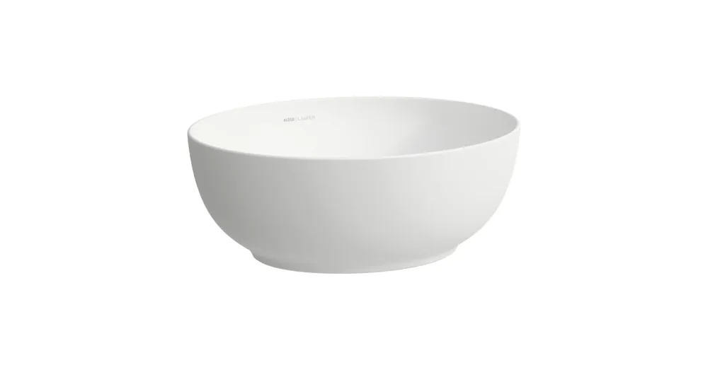LAUFEN ILBAGNOALESSI Mosdótál, 45 cm, ovális, kerámia lefolyószelep takaróval, túlfolyónyílás nélkül, csaplyuk nélkül, Matt fehér H8189757571121 Biztonságos vásárlás
