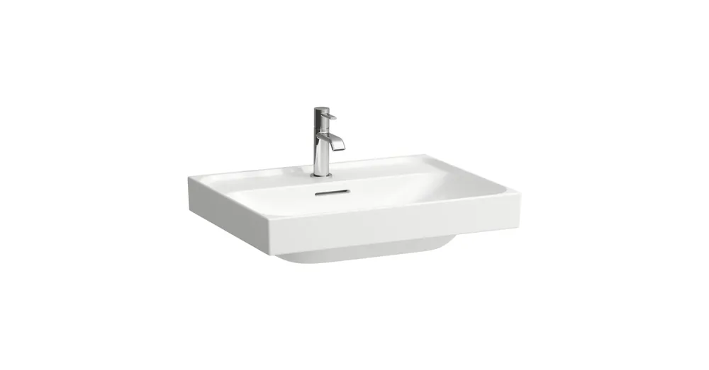 LAUFEN MEDA Mosdó, 60 cm, egy csaplyuk, középen, Matt fehér H8101137571041 Újdonság