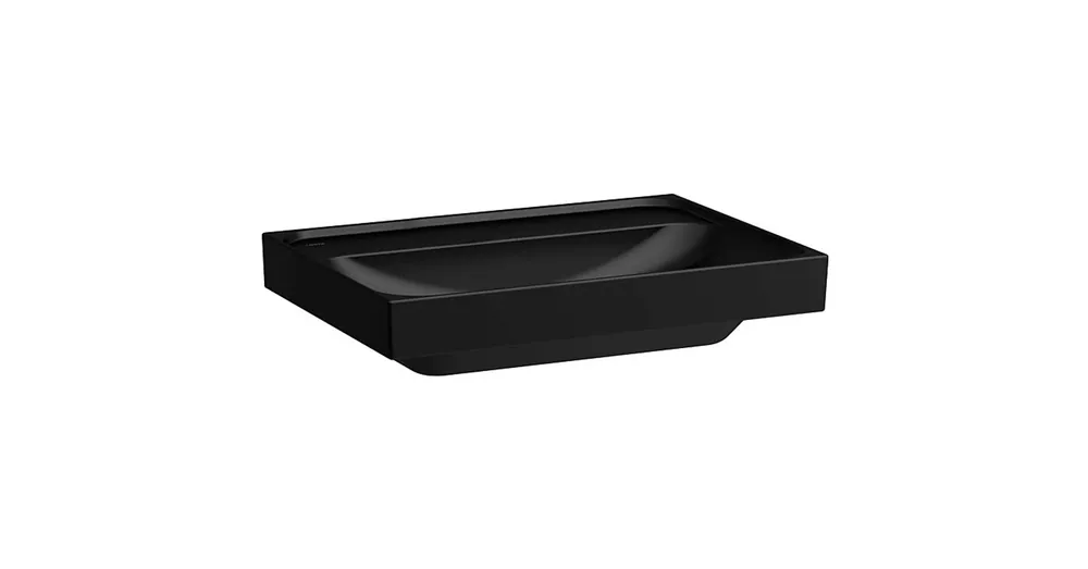 LAUFEN MEDA Mosdó, 65 cm, csiszolt alsó felülettel, túlfolyónyílás nélkül, csaplyuk nélkül, Fekete matt H8161147161121 Alacsony ár