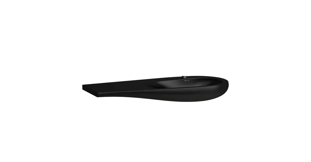 LAUFEN ILBAGNOALESSI Mosdó, 120 cm, pult bal oldalon, túlfolyó nélkül, kerámia lefolyószelep takaróval, csaplyuk nélkül, Matt Fekete H8149747161091 Azonnal elérhető