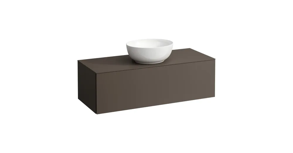 LAUFEN ILBAGNOALESSI Fiókos elem, 120 cm, kivágással középen, 1 fiókkal, H818975, H818976, H818977, H818978 mosdókhoz, Sötét Barna H4303110974291 Kiárusítás