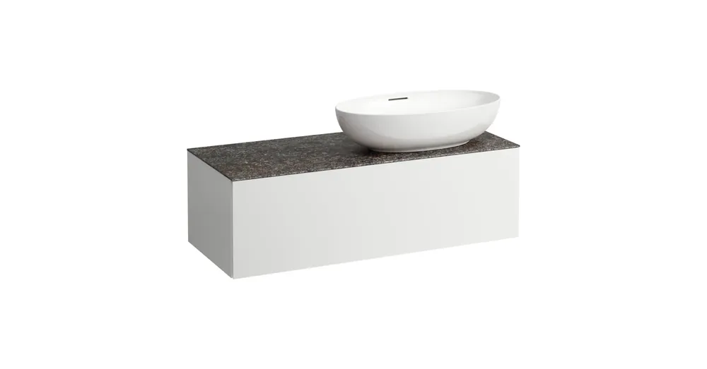 LAUFEN ILBAGNOALESSI Fiókos elem, 120 cm, kivágással jobb oldalon, 1 fiókkal, Marrone Naturale felülettel, H818977, H818978 mosdókhoz, Matt Fehér H4323190972601 Bestseller