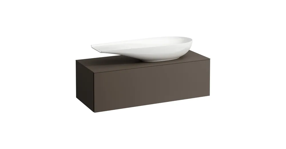 LAUFEN ILBAGNOALESSI Fiókos elem, 120 cm, kivágással jobb oldalon, 1 fiókkal, H818974 mosdóhoz, Sötét Barna H4303230974291 Vásárlói kedvenc