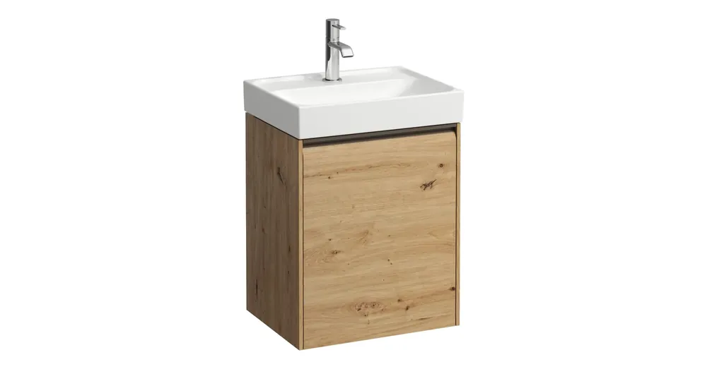 LAUFEN MEDA Alsószekrény 450 mm, 1 ajtóval, ajtózsanér jobb oldalon, H815111 mosdóhoz, Vad Tölgy H4215420112671 Újdonság