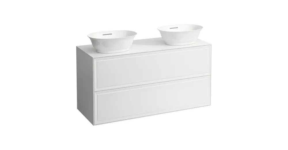 Legkelendőbb LAUFEN THE NEW CLASSIC Alsószekrény, 2 fiókkal, illethető a H812850 és H812851 mosdótálakhoz, Fényes Fehér H4060890856311