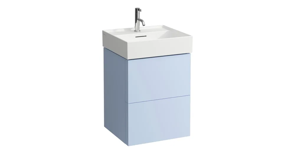 LAUFEN Kartell LAUFEN Alsószekrény két fiókkal, fiókelosztóval, 810332 mosdóhoz, Szürkéskék H4075090336451 Olcsóbb