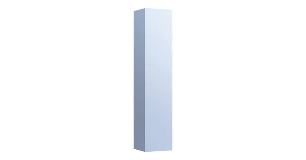 Outlet LAUFEN Kartell LAUFEN Magas szekrény 1 ajtóval, bal oldali zsanérral, 4 üvegpolccal, Szürkéskék H4082870336451