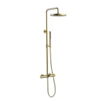 Prémium AREZZO design ELEGANT 3 funkciós termosztatikus zuhanyrendszer, szálcsiszolt arany AR-3095BG