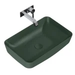 Szezonális akció AREZZO design pultra ültethető mosdó NOMIA 50x39, matt zöld AR-146052