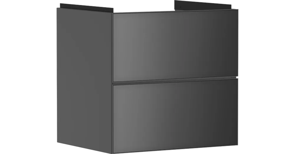 Szuper akció Hansgrohe Xevolos E Mosdószekrény 580/475, matt szürke pala színű, 2 fiókkal, normál mosdókhoz 54177770