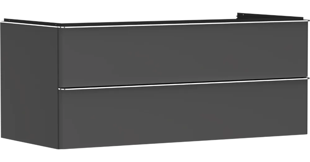 Kedvezményes ár Hansgrohe Xelu Q Mosdószekrény 1180/550, matt szürke gyémánt színű, 2 fiókkal, mosdótálhoz alkalmas munkalapokhoz 54083000