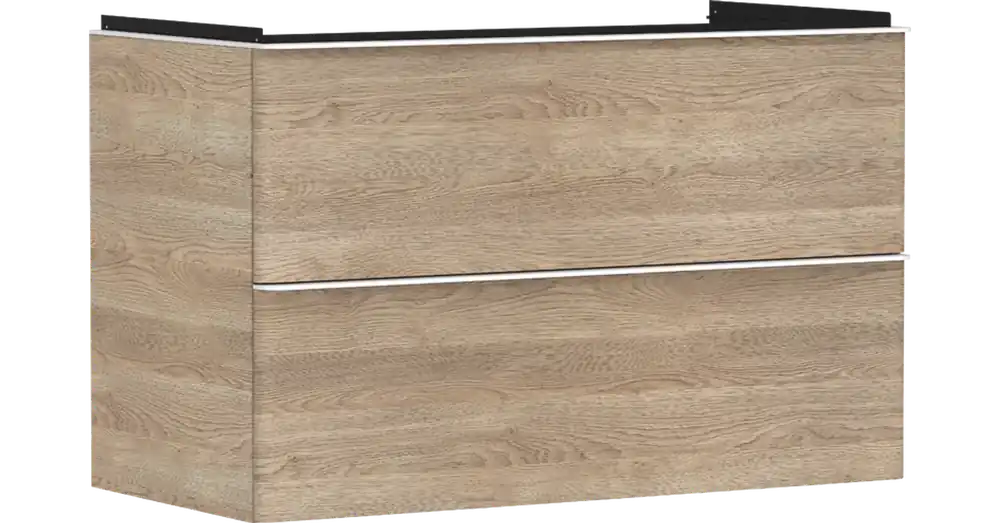 Hansgrohe Xelu Q Mosdószekrény 980/475, természetes tölgy színű, 2 fiókkal, normál mosdókhoz 54033700 Biztonságos fizetés