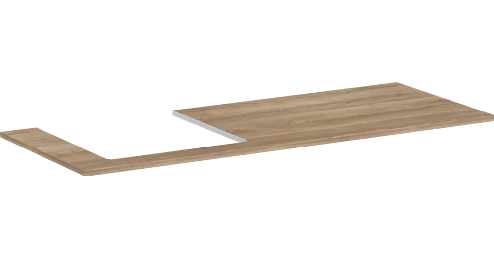 Exkluzív ajánlat Hansgrohe Xelu Q Pultlap 1360/550 baloldali kivágással, ráültetett mosdótálhoz 500/480 54097230