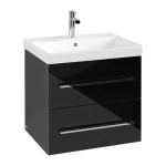 Akció Villeroy & Boch Avento fürdőszobai alsószekrény 2 fiókos crystal black A88900B3