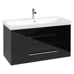 Olcsóbb Villeroy & Boch Avento fürdőszobai alsószekrény 2 fiókos crystal black A89200B3
