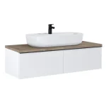 AREZZO design MONTEREY 120 cm-es alsószekrény 2 fiókkal matt fehér színben AR-169443 Vedd meg online