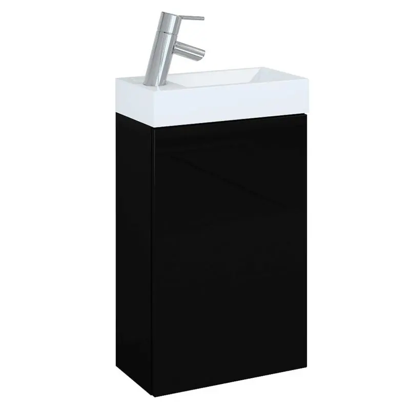 AREZZO design MINI 40 1 ajtós mf fekete (alsószekrény + mosdó) Újdonság