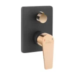 Invena MIDNIGHT INVENA TREND falsík alá építhető kétfunkciós csaptelep, fekete/rózsa-arany, PVD/W Utolsó esély
