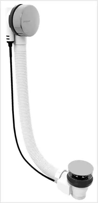 Sapho POLYSAN MARBLE kád le- és túlfolyó, bovdenes, 800mm, króm Korlátozott ajánlat