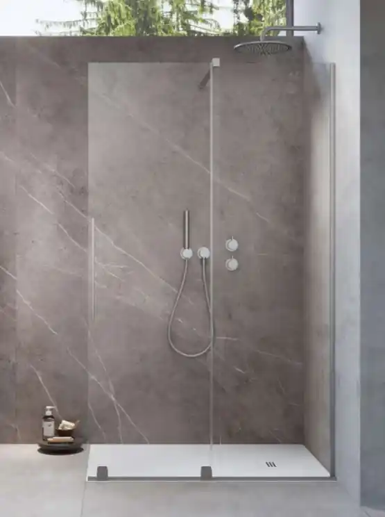 Radaway Furo Brushed Nickel Walk-in szálcsiszolt króm zuhanyfal Vedd meg online