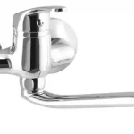 AQUALINE mosogató-csaptelep, 220mm-es lapos kifolyócsővel, 100mm, króm (52032) Alacsony ár