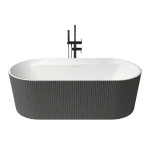 Olcsóbb Zenon Olympia Titanio Metallic/Blanco Mate szabadonálló kád