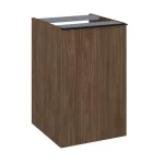 Bestseller AREZZO design MONTEREY 40 cm-es oldalszekrény szennyeskosárral Lincoln dió színben