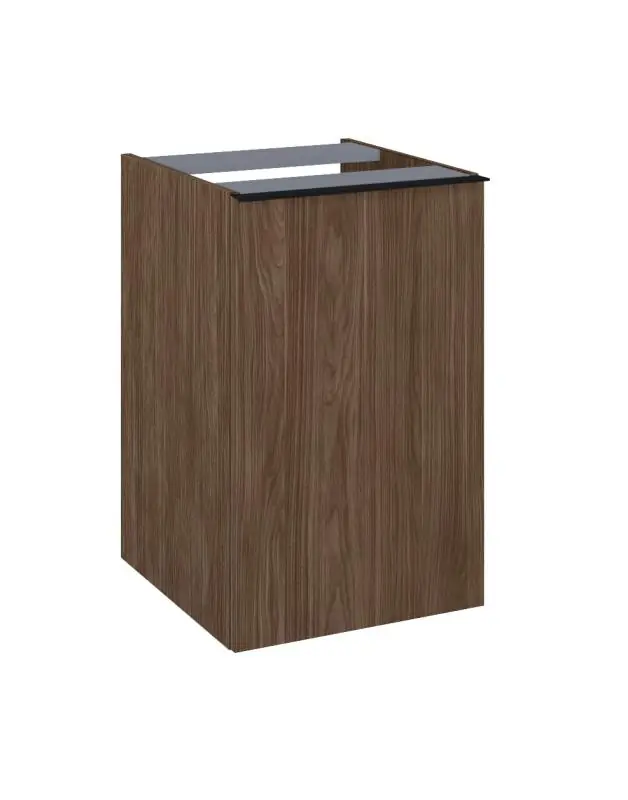 Bestseller AREZZO design MONTEREY 40 cm-es oldalszekrény szennyeskosárral Lincoln dió színben