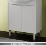 TBoss Linzy 75 cm-es fürdőszobaszekrény mosdóval, 2 ajtóval, fali rögzítéssel , króm lábszettel Árengedmény