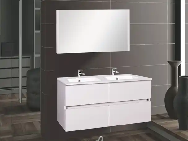 Azonnali szállítás Wellis ELOIS White 120 bútor szett / bútor+mosdó+tükör /