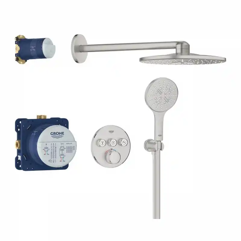 Exkluzív ajánlat Grohe Grohtherm SmartControl Rejtett supersteel zuhanyrendszer Rainshower SmartActive 310 fejzuhannyal