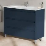 Royo Sansa Alsószekrény 3 fiókos, 100-as, Gloss Navy Blue Expressz kézbesítés