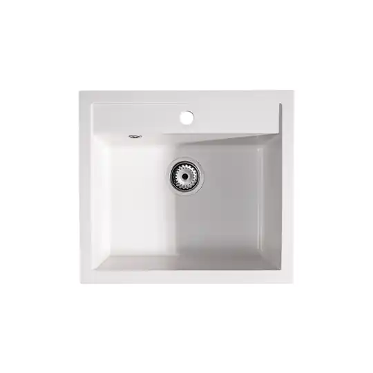 Bestseller LUNART BASIC Cuki egymedencés gránit mosogató, White