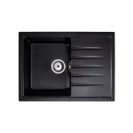 LUNART BASIC Judo egymedencés gránit mosogató csepptálcával, Midnight Black Akció