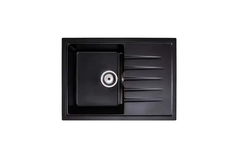 LUNART BASIC Judo egymedencés gránit mosogató csepptálcával, Midnight Black Akció