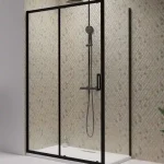 Korlátozott ajánlat Radaway Premium Pro Black KDJ szögletes fekete zuhanykabin