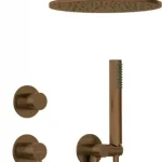 Csak ma Silia Falsík alatti zuhanyszett, esőztető zuhanyfejjel, BRUSHED BRONZE