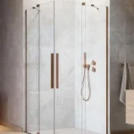 Újdonság Radaway Furo Brushed Copper KDD szögletes szálcsiszolt réz zuhanykabin