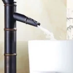 Balneum Bamboo Black magasított fekete mosdó csaptelep Árengedmény