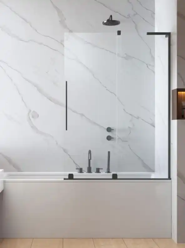 Radaway Furo SL Brushed GunMetal PND II szálcsiszolt fegyvermetál kádparaván Bestseller