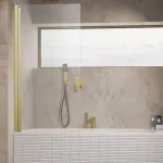 Utolsó esély Radaway Nes Brushed Gold PNJ I szálcsiszolt arany kádparaván