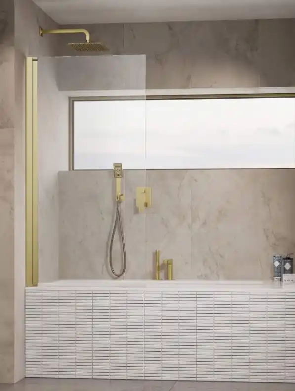 Utolsó esély Radaway Nes Brushed Gold PNJ I szálcsiszolt arany kádparaván