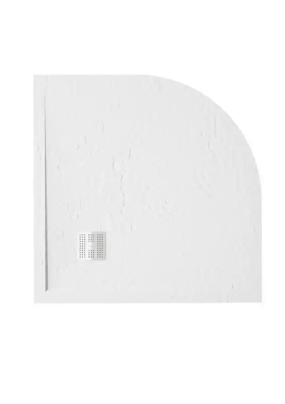 Végkiárusítás Zenon Angular Slate íves zuhanytálca Nieve színben