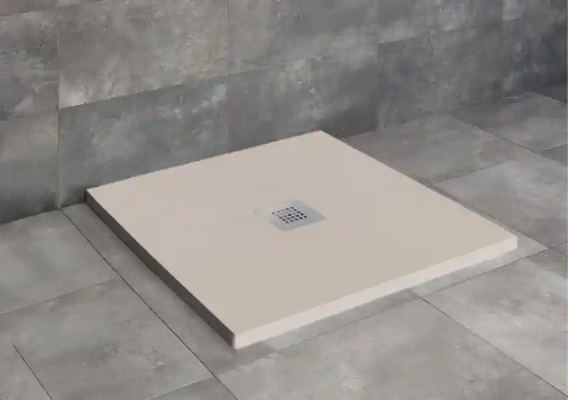 Szezonális akció Radaway Kios C szögletes lapos Beige műmárvány zuhanytálca