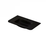 AREZZO design SIERRA 80 cm-es beépíthető solid surface mosdó, fekete Expressz kézbesítés