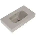Outlet AREZZO design MABEL öntöttmárvány falra szerelhető mosdó 80 cm, matt beige