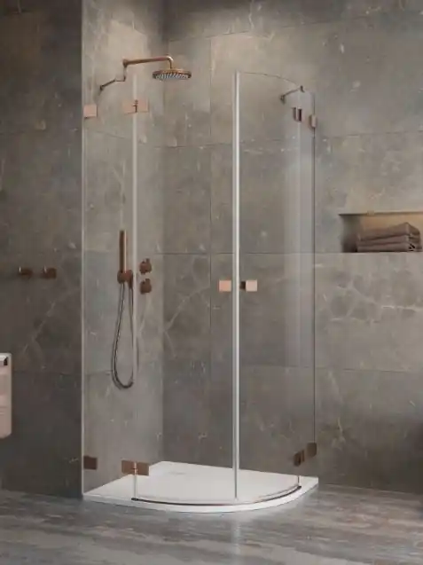 Radaway Essenza Pro Brushed Copper PDD íves szálcsiszolt réz zuhanykabin Expressz kézbesítés