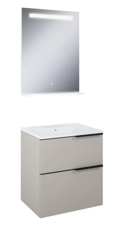 AREZZO design beige MONTEREY 60 cm-es szett beépített mosdóval Gyors szállítás