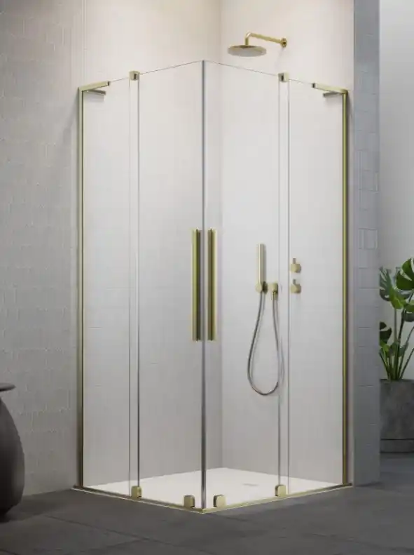 Radaway Furo SL Brushed Gold KDD szögletes szálcsiszolt arany zuhanykabin Exkluzív ajánlat