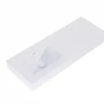 Outlet AREZZO design MABEL öntöttmárvány falra szerelhető mosdó 120 cm (60+60) bal, matt fehér